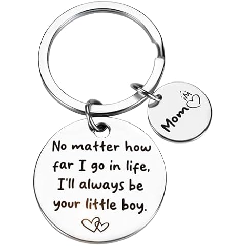 URECOVER Mother's Day Gifts For Mom from Son - Keychain Gift for Mom Mothers Day Gift Ideas Birthday Christmas Gifts for Mom Stepmom Mother in Law Stocking Stuffers for Mom from Son Little Boy Kids Cover