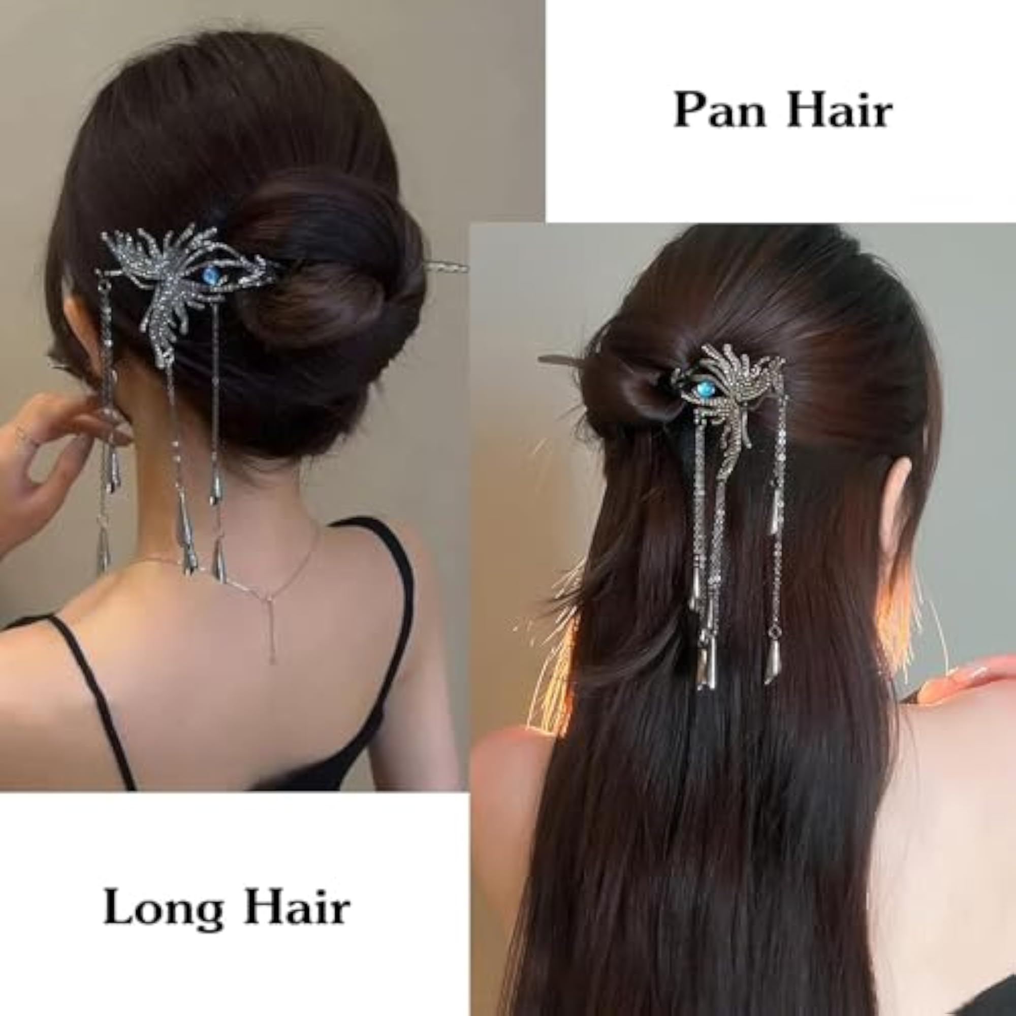 Chinese Style Retro Tassel Hairpin, Vintage Butterfly Design