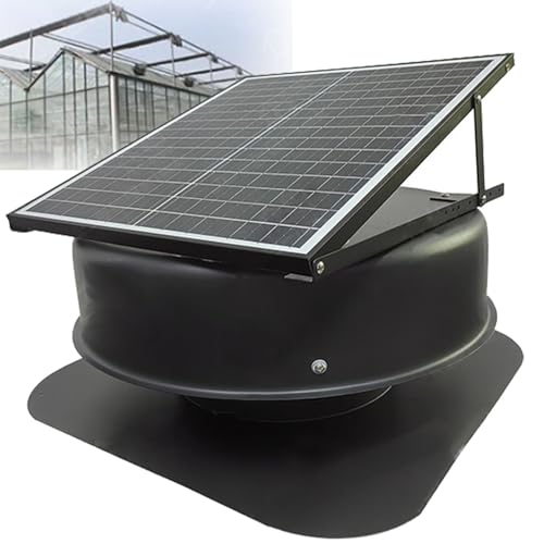 Extractor solar para ático con control remoto: panel ajustable de 42W, resistente al clima y control de temperatura, eficiente en energía