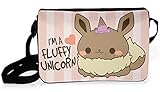  Kanto Factory Pokemon Evoli licorne, Umhängetasche Schwarz schwarz