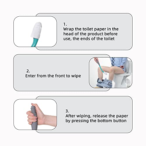 Fanwer Long Reach Bottom Buddy Wiping Aid, Self Wipe Toilet Aid For Fat People, Limited Mobility, Seniors, Preganacy, Disabled, Arthritis, Surgery #TOP3