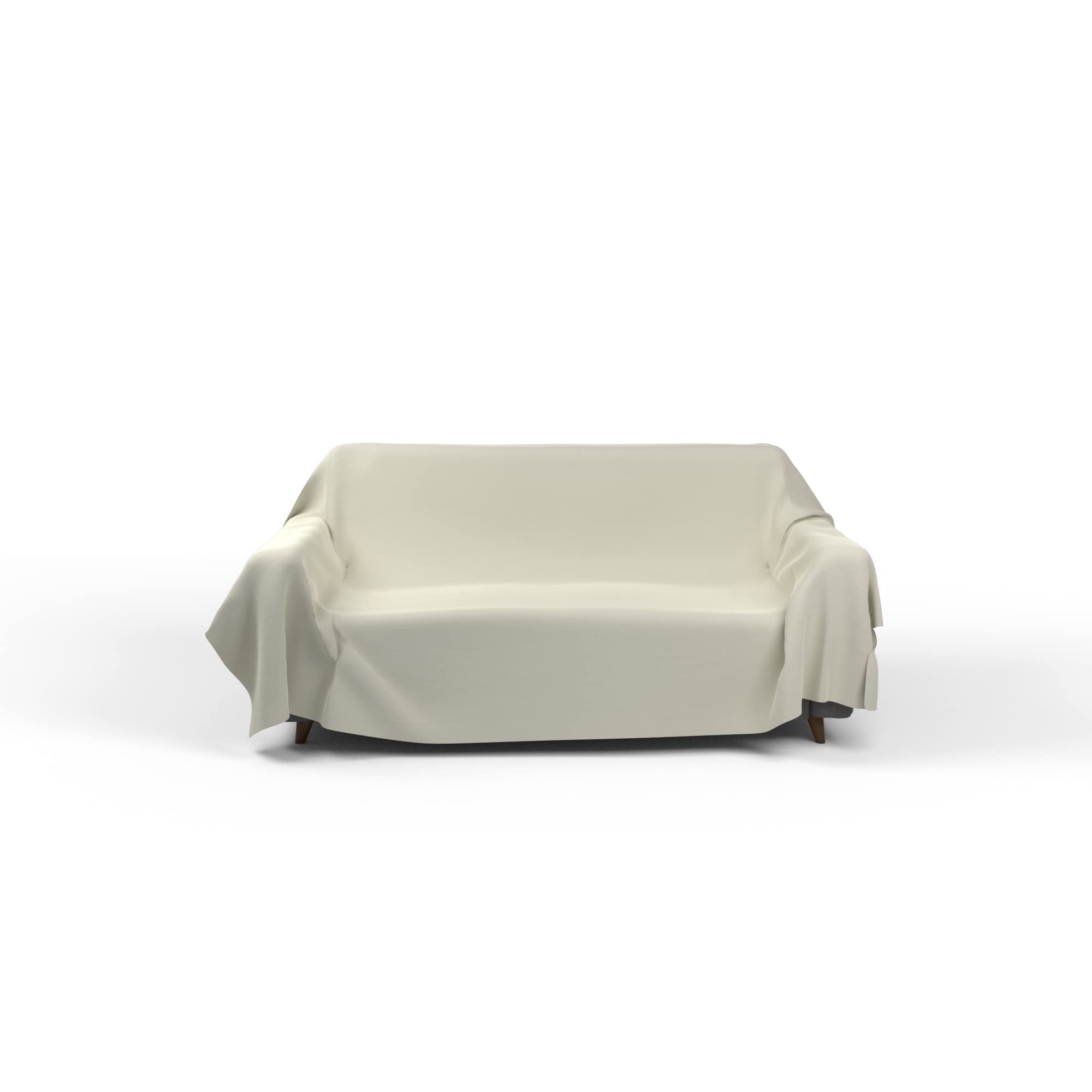 Italian Bed Linen Max-Color Plain Cream Bedspread 270 x 300 cm