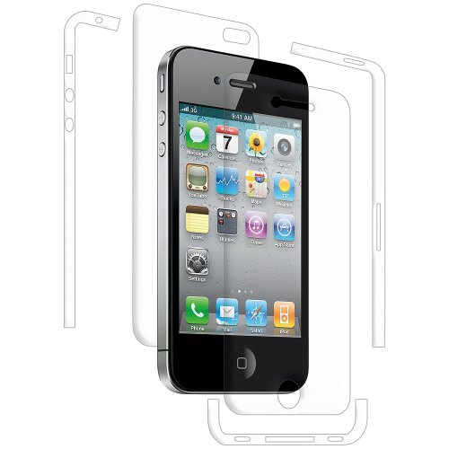 Amzer Amz94903 Shatterproof Screen Guard Protector Shield For Apple Iphone 4/4S - 1 Pack - Retail Packaging - Full Body Coverage #TOP8