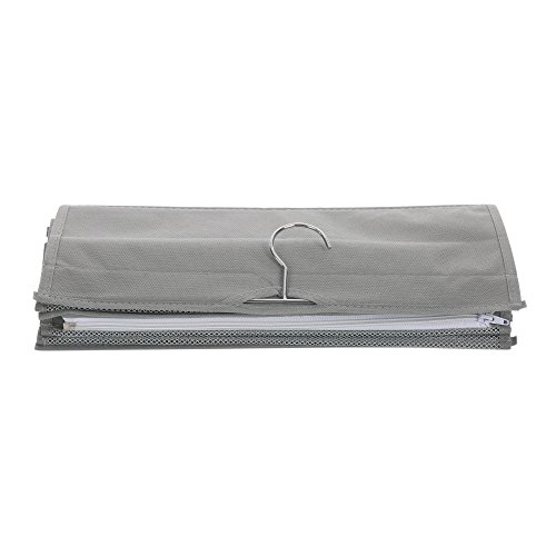 Decdeal 4-Tiers não tecido destacável Closet Bags Organizador Bolsas prateleira pendurada dobrável a
