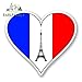 Adesivi per Auto 13 cm x 11 cm Amo Parigi Francia Decalcomania Torre Eiffel Cuore Decalcomania Impermeabile Auto Motor Decor Car Sticker