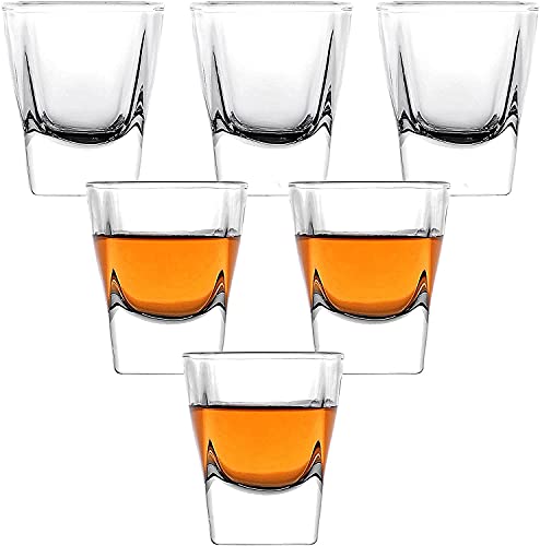 Image of VILON Italian Premium Plaza Shot Glass Set, 55ml, Set of 6, Transparent