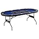 VEVOR Casino Pokertisch Klappbare Tischbeine 2140 x 1070 x 760 mm (L x B x H), Faltbarer Pokertisch, Schwarz & Blau Pokerauflage Klapptisch für 10 Spieler, Pokertisch mit Staubschutzhülle Tragbar