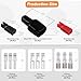 Tanstic 108Pcs 15/30/45 Amp Quick Disconnect Power Terminals Connectors, Red Black Housing Contacts and Cover Quick Connect Battery Connector Modular Power Connectors Set