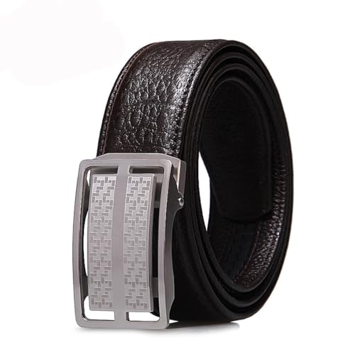 Stainless Steel Automatic Buckle Belt Men's Pants Belt Men's Belt(125cm)