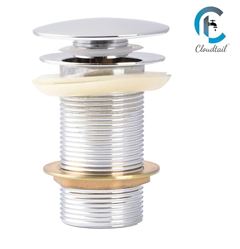 Image of Pop Up Floor Coupling|Drainer Trap|6 Inch|Full Thread|Waste Coupling|Anti Cockroach Foul|Ideal For: Floor|Kitchen|Sink|Bathroom|Wash Basin|Material: Brass|Ceramic|Color: White|Set Of 1