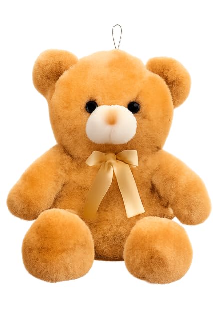 Soft Stuffed Plush Teddy Bear for Kids Girls & Boys | Cute Brown Huggable Teddy Toy with Bow | Birthday, New Year, Valentine & Gift Item (11 Inch)