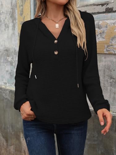 Women's Long Sleeve Hooded Sweater Solid Color Elegant Office Pullover2