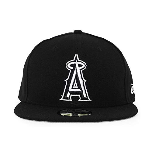 (j[G) 59FIFTY T[X G[X yMLB TEAM-BASIC FITTED CAP/BLACK-WHITEz LOS ANGELES ANGELS Xq ubN (7-3/8(58.7cm)) [sAi]
