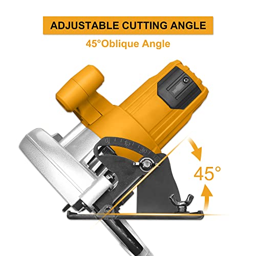 Image of INGCO Circular Saw, 1400W | 4800rpm Electric Saw, Adjustable Cutting Depth /Bevel Cutting Corded Saw with 185mm Blade for Home Decoration or Woodworking