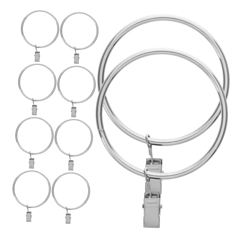 Alipis 10PCS Heavy Duty Curtain Clips with Rings Durable Sleek Roman Design for Versatile Use Inner for Home Decor