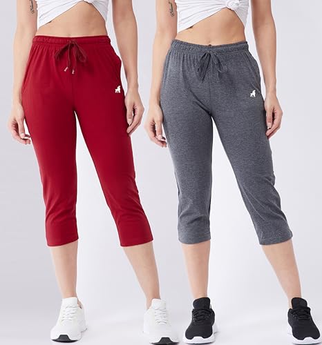 Image of Modeve Women Solid Cotton Blend Capri for summer|| Summer Wear