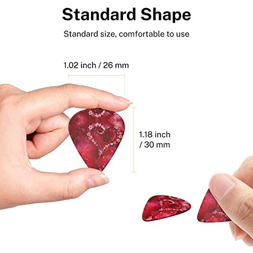 Romantique Heart Lot de 6 médiators pour guitare acoustique, guitare électrique, basse, ukulélé – fin, moyen et épais - Les Beatles, Paul McCartney, John Lennon, RIngo Starr, George Harrison Romantique Heart Lot de 6 médiators pour guitare acoustique, guitare électrique, basse, ukulélé – fin, moyen et épais – Image 8