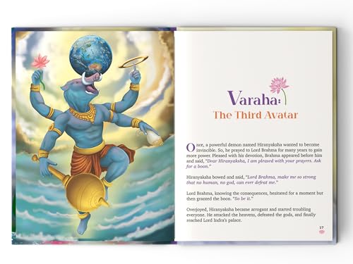 Image of Dashavatar Stories: 10 Illustrated Stories of Lord Vishnu's Avatars for Children I Hindu Mythology | Indian Gods and Goddesses | Bedtime Storybook | Indian Folklore & Legends I Ages 5+ I Select Learning