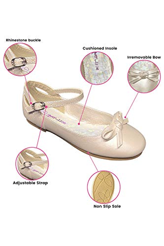 Gwen & Zoe Girl Dress Flats Shoes for Weddings, Christmas, First Communion, Easter, Flower Girl - Big and Little Girl Flats, Toddler, Kids Ballet Flats with Strap2