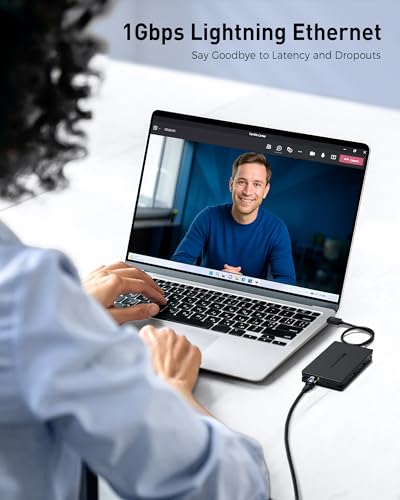 Image of Cable Matters 8-in-1 USB C Hub Multiport Adapter with Dual 4K@60Hz HDMI, 140W PD Charging, Gigabit Ethernet, 10Gbps Data Transfer: 2x USB-C & 1x USB-A 3.2 Ports (Support ONE External Display on MacOS) | 2x 4K@60Hz HDMI, 10Gbps Data, 2x USB-C and USB-A 3.2, One External Display on macOS
