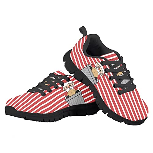 KEIAHUAN Sneaker Shoes for Boys Girls Kids Breathable Mesh Lightweight Athletic Running Walking Casual Shoes Girls Running Shoes,Santa Claus