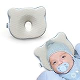 CIRIRE Memory Foam Baby Cushion, Soft Cozy Machine-Washable, Head and Neck Support Breathable Anti-Slip Design for Infants for Small Boys and Girls Tummy Time(Beige)