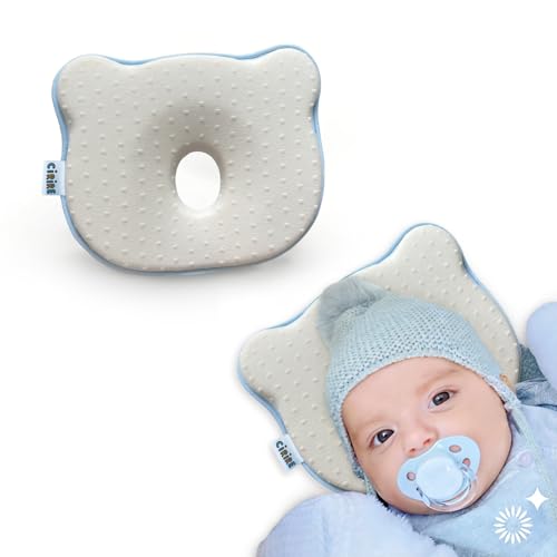 CIRIRE Memory Foam Baby Cushion, Soft Cozy Machine-Washable, Head and Neck Support Breathable Anti-Slip Design for Infants for Small Boys and Girls...