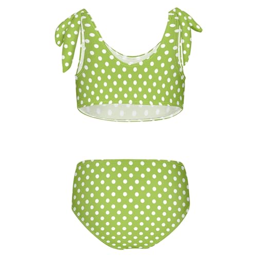 Image of Girls Tankini Swimsuit Bathing Suit Two Piece Bikini Summer Beach Swimwear with Adjustable Strap 3-12 Years Solid Color