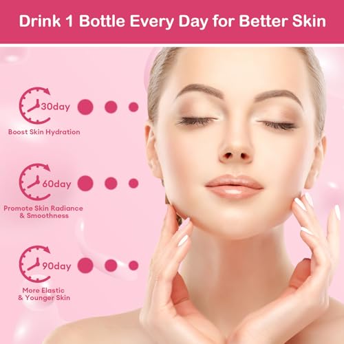 Bbeeaauu Collagen Drink 6000Mg Marine Collagen Peptides, Liquid Collagen Shots For Women With Hyaluronic Acid, Vitamin C, Collagen Supplements Support Skin thumb #5