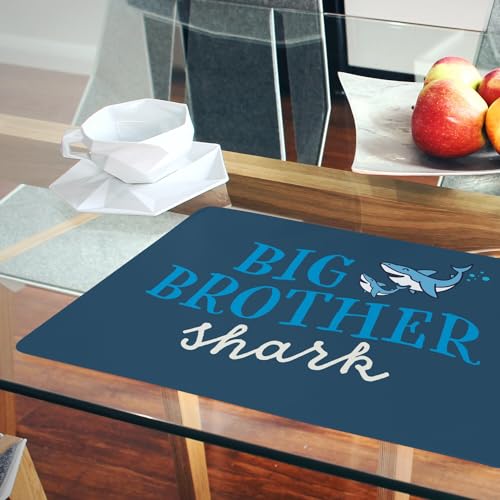 Sets de table en liège napperons souples bleu motif poisson mer grand format x4 - 6