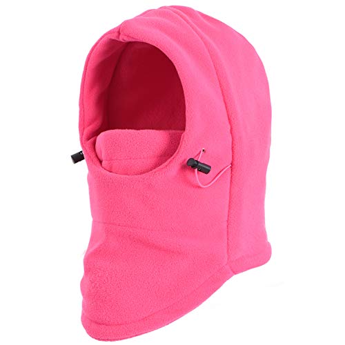 Kids Balaclava Ski Mask Winter Windproof Face Mask Warm Hat For Toddler Boy Girl Rose Red #TOP7