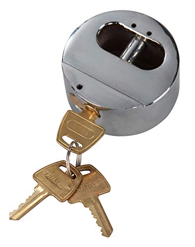 Trimax Thpxl Hockey Puck Internal Shackle Trailer Door Lock - Rekeyable, Stainless Steel #TOP1
