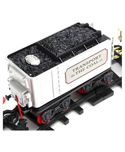 Image of Choo Choo Toy Train Set with Long Track, Realistic Smoke & Sound Effects, Battery Operated, Built-in Flashlight, Circular Track System, Immersive Play for Kids- Pack of 1- Color May Vary
