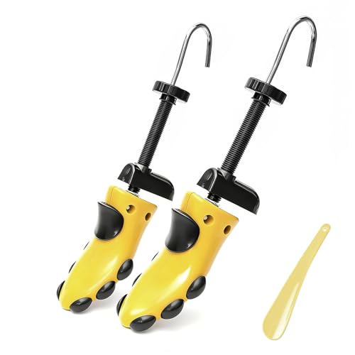 [Samlyru] シューズストレッチャー 【靴広げ＆サイズ調整】 シューストレッチャー シューキーパー 靴広げる シューズフィッター 横幅拡張 靴擦れ 靴伸ばし 左右兼用 メンズ レディース 二個セット 日本語説明書付き