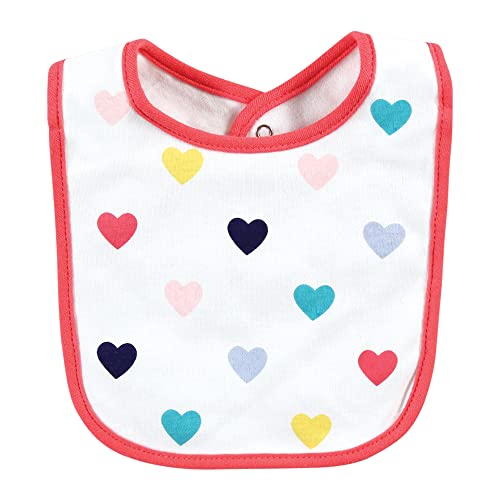 Image of Hudson Baby Unisex Baby Cotton Bibs, Girl Bold Family, One Size