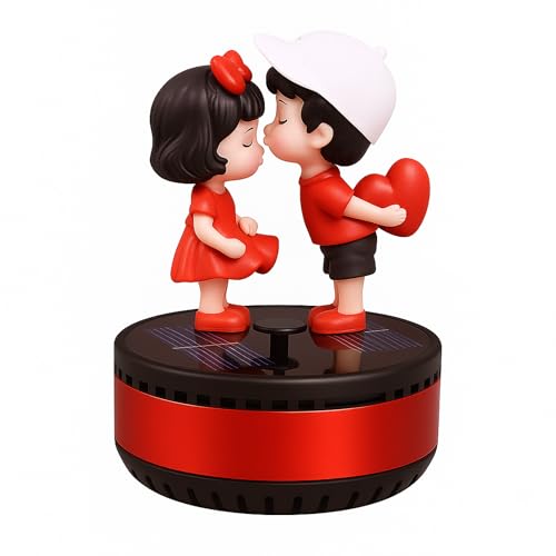 SARTE Solar Car Dashboard Decoration Air Freshener Deodorizer Diffuser Rotating Couple Figurine Fragrance Ornament, Interior Decor Accessory for Cars, SUVs, Sedans Long-Lasting Aroma & Stylish Look