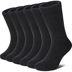 6 Pairs Black Kids Wool Socks