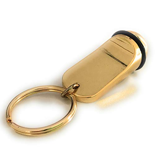 Kerafactum Schlüsselanhänger Hotelschlüssel Hotel Pension Schlüssel Anhänger Goldoptik mit Gummiring Key Tag beschriftbar gravierbar für Auto Motorrad Partner Mini Geschenk für Ihn oder Sie Cover