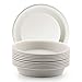 T4U 4 inch Plastic Garden Flower Planter Pot Saucer Trays Round for Holding Water Drips and Soil (Grey, Set of 10), Pallet Base Container for Holding Cactus Herb Indoor Outdoor Gardening