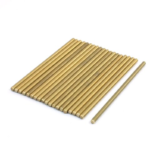 Aexit RC Helicopter Electrical equipment 50mm x 2mm Brass Ground Shaft Round Rod 20Pcs