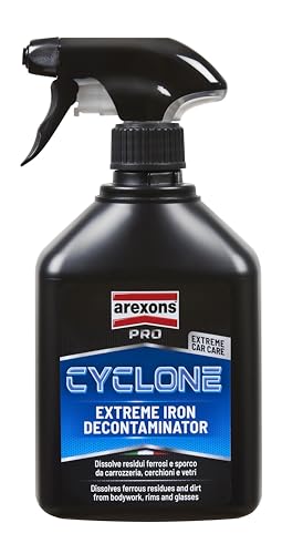 Arexons Car Care Pro CYCLONE - Super Decontaminante Ferroso, Rimuove Residui Ferrosi da Carrozeria, Vetri e Cerchioni, Fase di Prelavaggio, 500ml