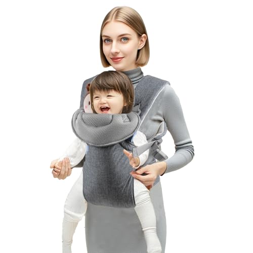 New Little One Sling Wrap Carrier - Hands-Free Adjustable Carrier with Breathable Mesh & Ergonomic Hip Seat