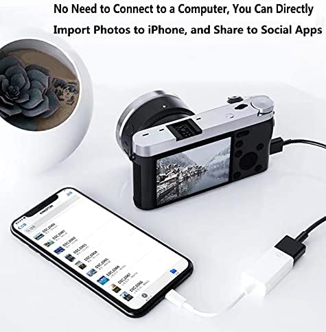 Miniatura 3 de Apple Lightning to USB Camera Adapter, USB 3.0 OTG Cable for iPhoneiPad to Connect Card Reader, USB Flash Drive, U Disk, Keyboard, Mouse, Hubs,