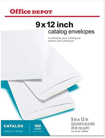 Miniatura 5 de Office Depot Sobres de Catálogo, 9.0 in x 12.0 in, Blanco, Caja De 100, OM96570