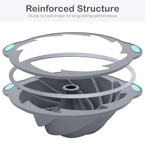 Chicrinum Silicone Bunte Cake Pan, Non-Stick 10-Inch Food Grade Silicone Cake Mold thumb #2