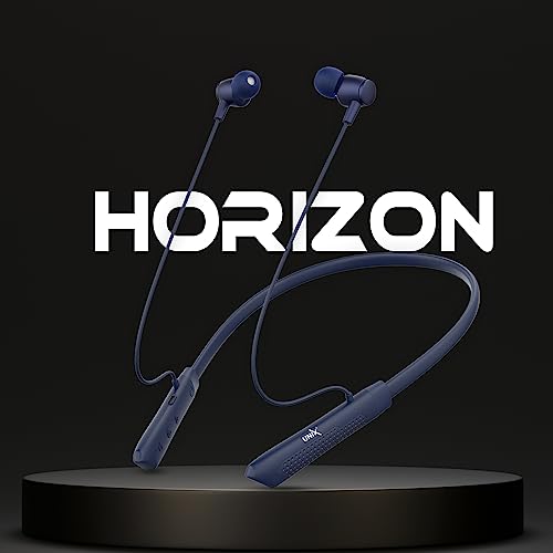 Image of Unix UX-700 Horizon Wireless Neckband | 34-Hour Playtime | Extra Bass | Magnetic Earbuds | Bluetooth Headset with Mic | Sweatproof | Ergonomic Fit | 200mAh Battery | Hands-Free Calling (Blue)