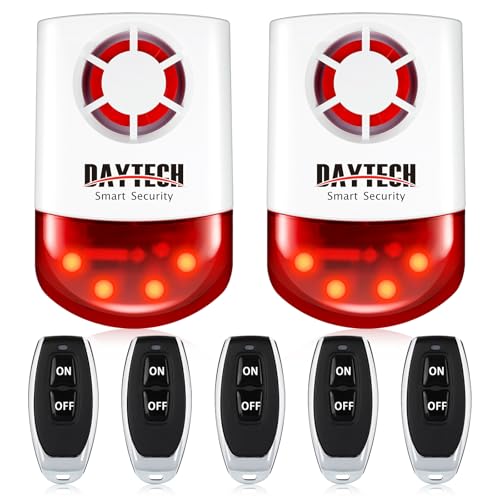 Daytech Panic Button Alarm, Strobe Siren Alarm Home Caring Loud Outdoor
