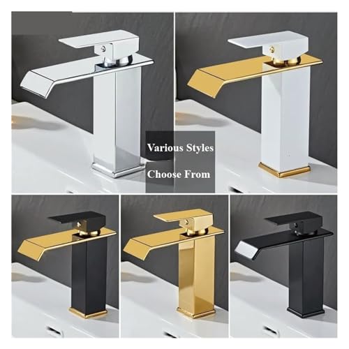 Grifo de baño de latón antical con flujo de cascada controlado para evitar salpicaduras 7