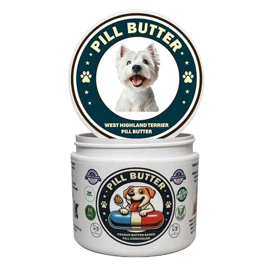 West Highland White Terrier Dog Treats to Wrap Pills (+100 Breeds) Jar of Non-Sticky Moldable Paste Made of Real Human Grade Dog Peanut Butter Treat, Food or Gift to Hide Dogs Pills (60 Servings)