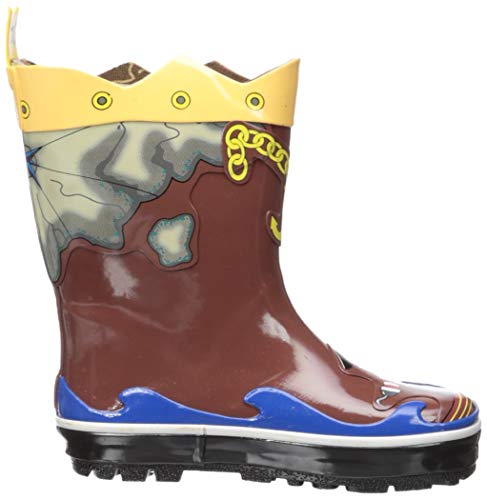 Kidorable Boys' Pirate Rain Boots, Brown, 13 M Us Little Kid #TOP5